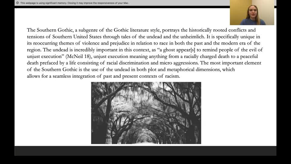 The Southern Perspective on the Undead in Relation to the Gothic