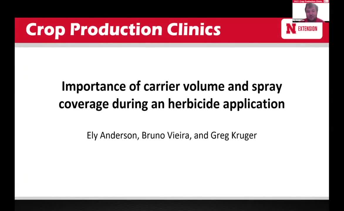 Importance of carrier volume and spray coverage during an herbicide application