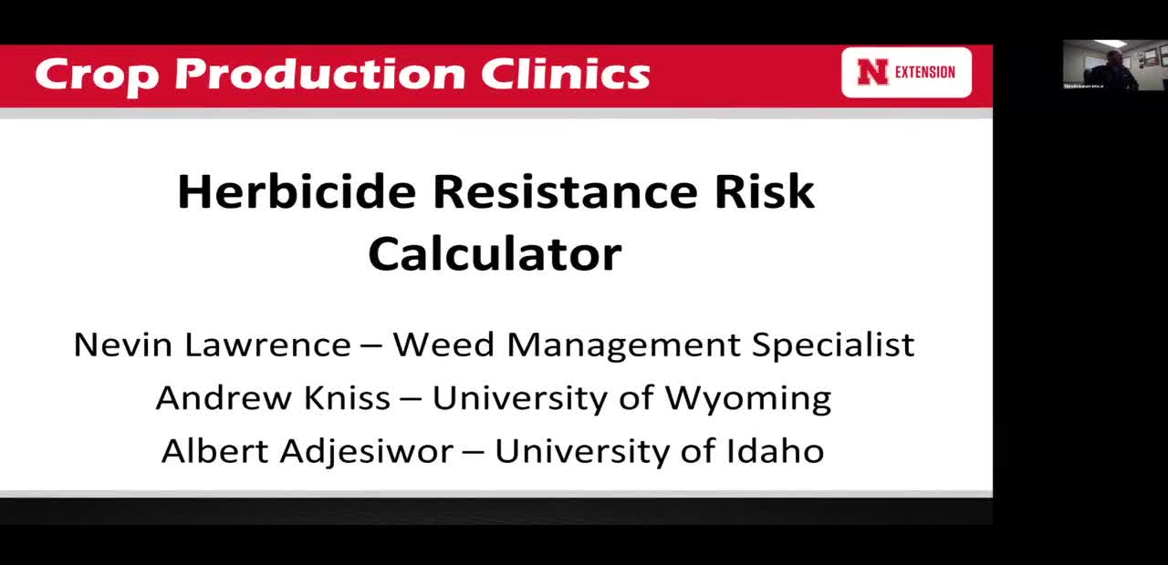 Herbicide Resistance Risk Calculator