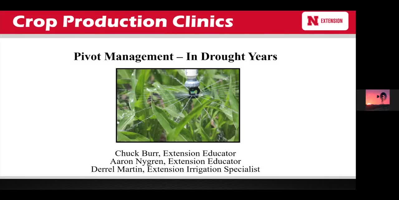 Pivot Management - In Drought Years