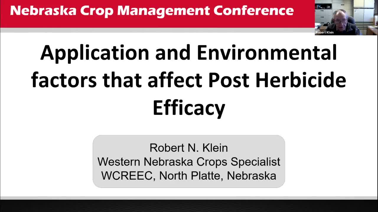 Application and Environmental Factors that affect Post Herbicide Efficacy 