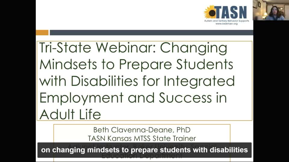 Changing Mindsets to Prepare Students with Disabilities for Integrated Employment and Success in Adult Life