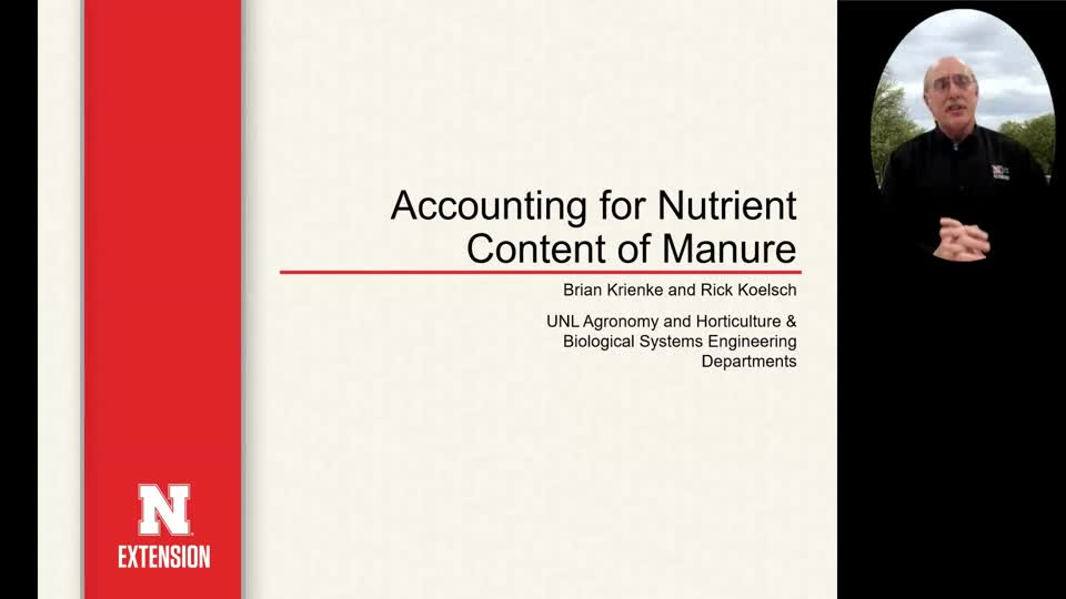 Accounting for Manure Nutrients