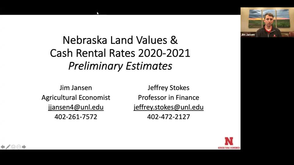 2021 Nebraska Farm Real Estate Survey - Preliminary Results Overview (March 18, 2021 Webinar)