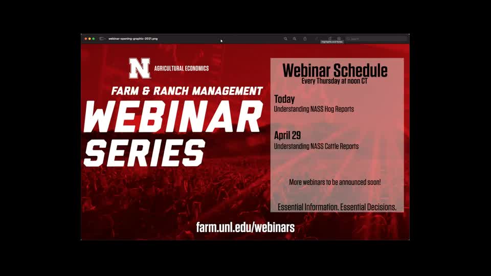 Understanding the How and Use of NASS Hog Inventory Reports (March 25, 2021 Webinar)