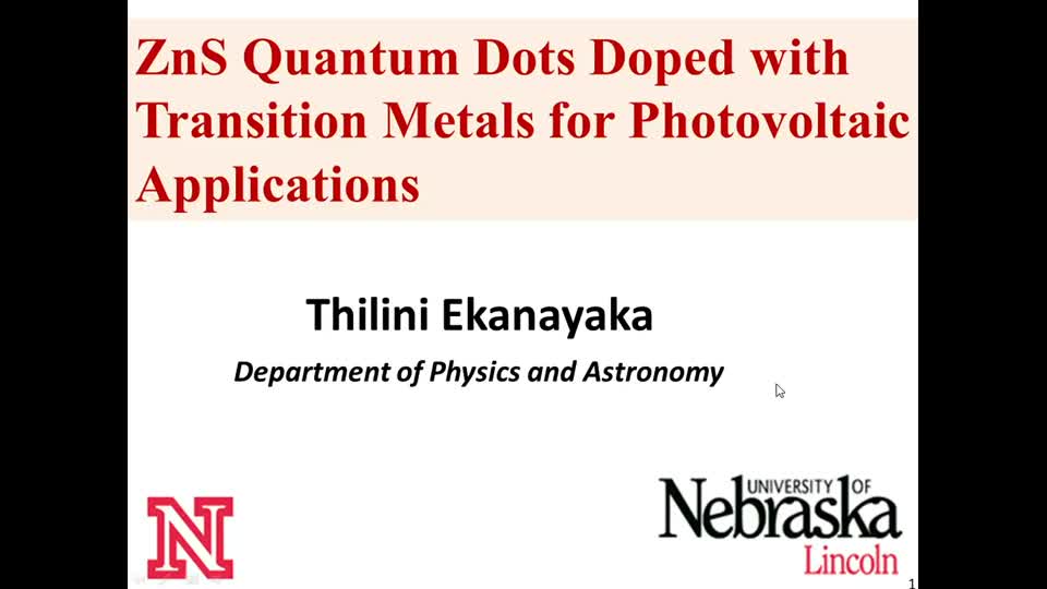 ZnS Quantum Dots Doped with Transition Metals for Photovoltaic Applications