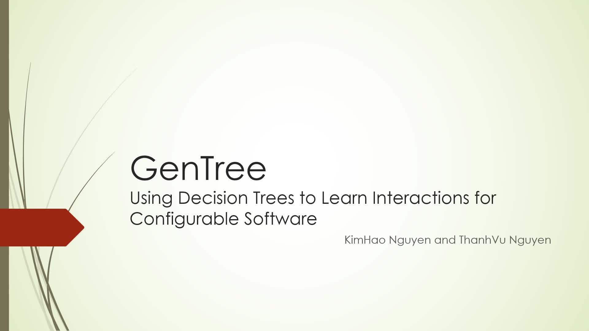 GenTree: Using Decision Trees to Learn Interactions for Configurable Software