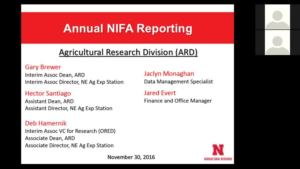 Annual NIFA Reporting