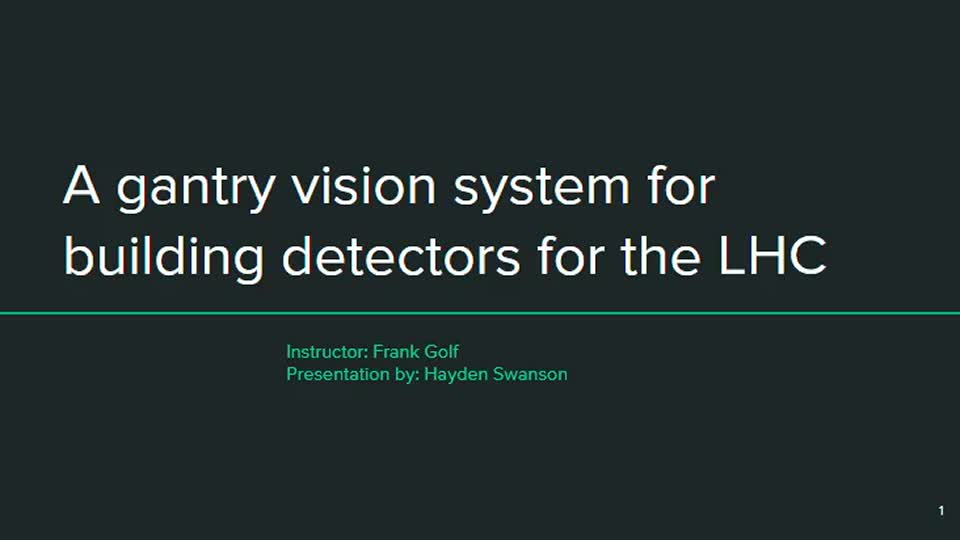 Vision System for a Robotic Gantry