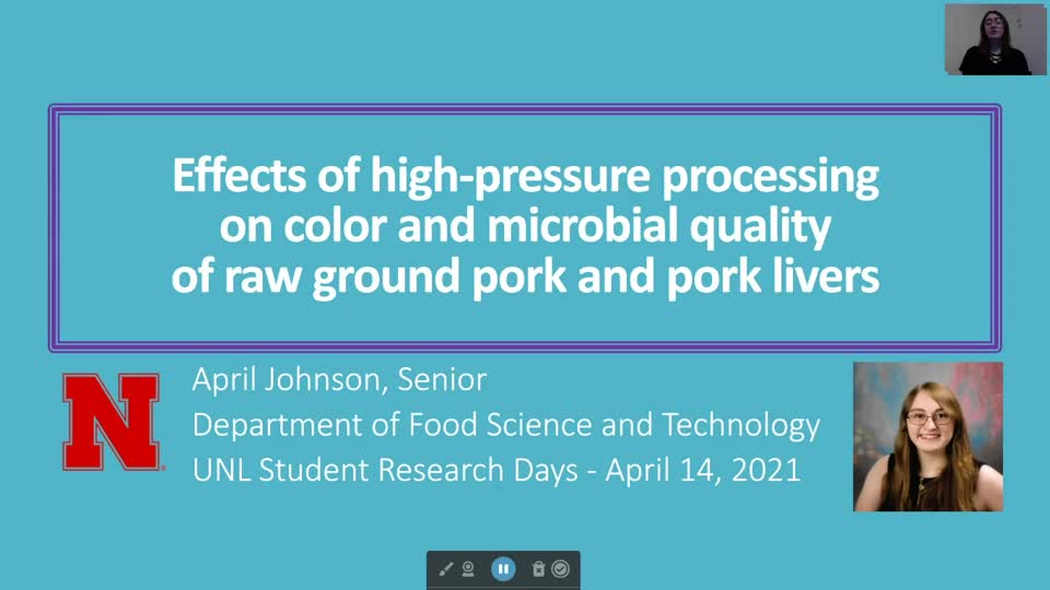 Effects of high-pressure processing on color and microbial quality of raw ground pork and pork livers