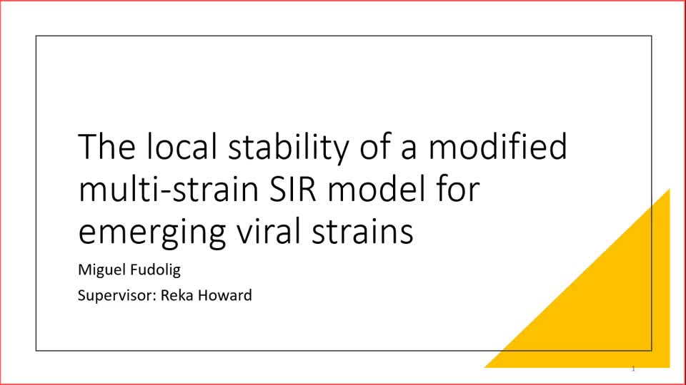 The local stability of a modified multi-strain SIR model for emerging viral strains