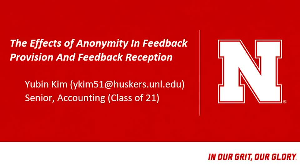 The Effects of Anonymity In Feedback Provision And Feedback Reception