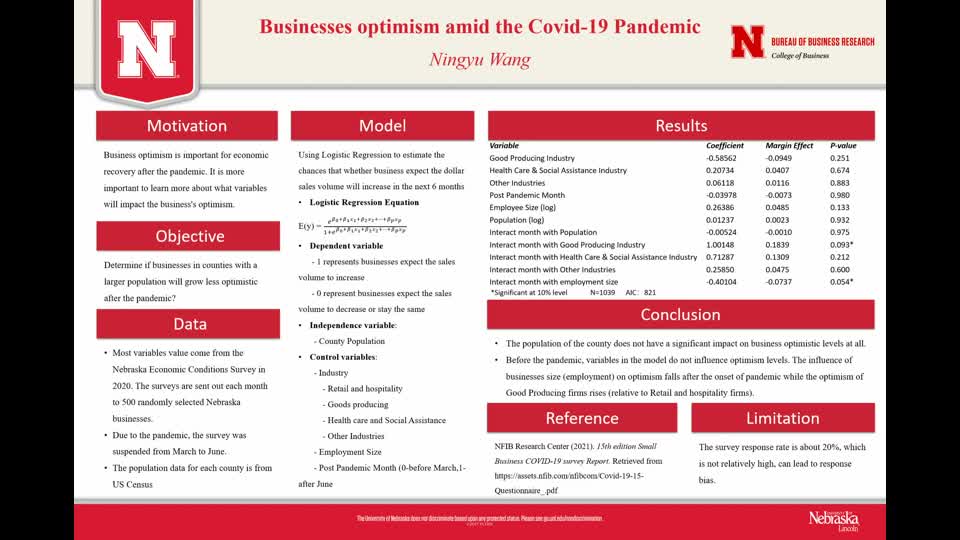 Business Optimism Amid the Covid19 Pandemic
