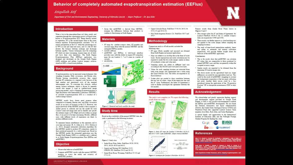 Behavior of completely automated evapotranspiration estimation (EEFlux)