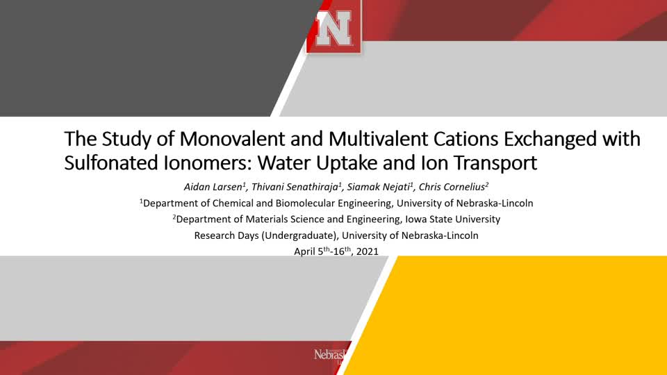 The Study of Monovalent and Multivalent Cations Exchanged with Sulfonated Ionomers: Water Uptake and Ion Transport