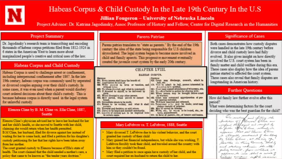 Habeas Corpus and Child Custody in the Late 19th Century in the U.S