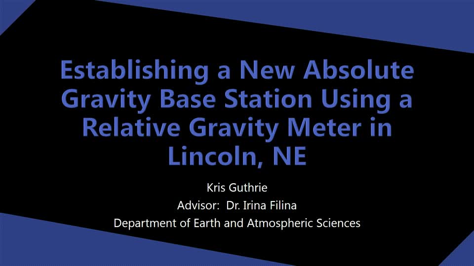 Establishing a New Absolute Gravity Base Station Using a Relative Gravity Meter in Lincoln, NE