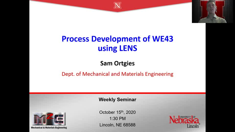 Process Development of WE43 using LENS