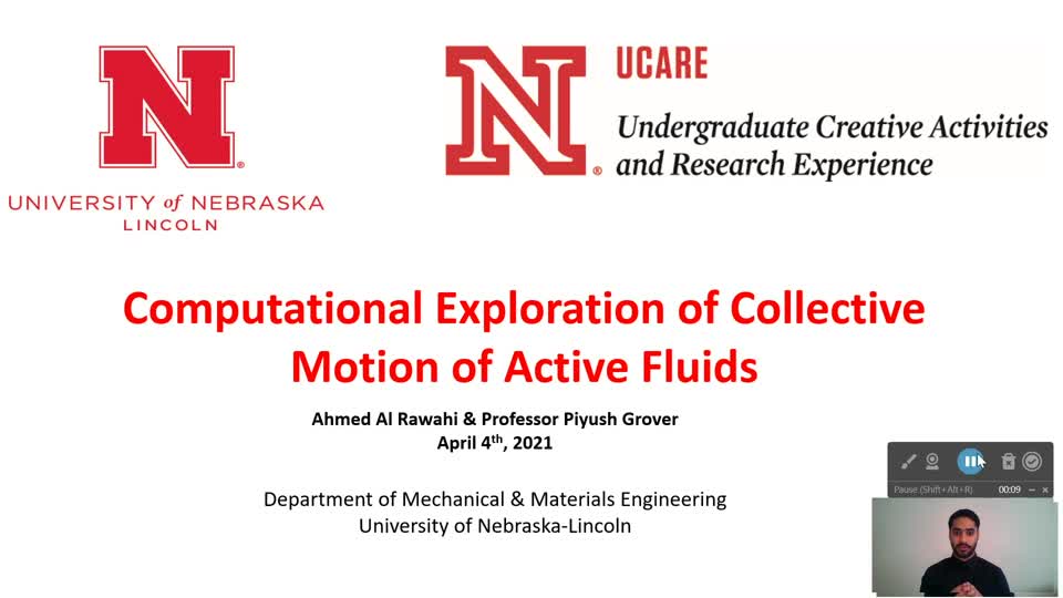 Computational Exploration of Collective Motion of Active Fluids Presentation