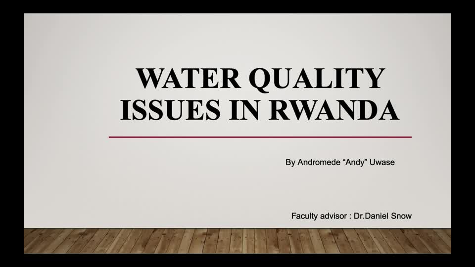 Water quality issues in Rwanda