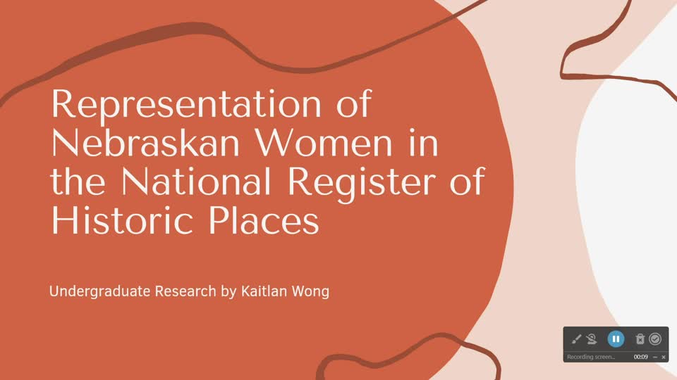Representation of Nebraskan Women in the National Register of Historic Places