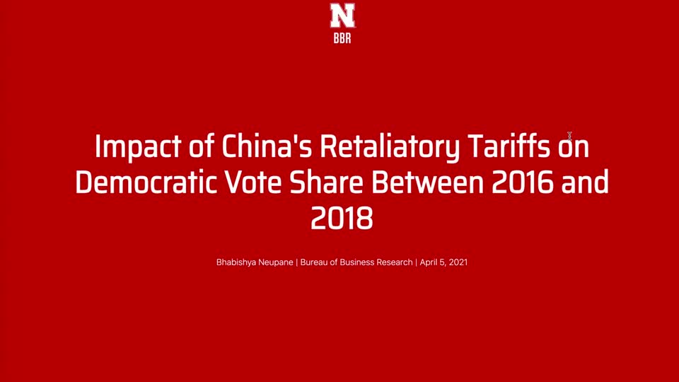 Impact of China's Retaliatory Tariffs on Democratic Vote Share Between 2016 and 2018