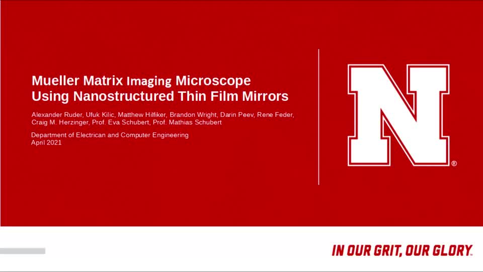 Mueller Matrix Imaging Microscope Using Nanostructured Thin Film Mirrors