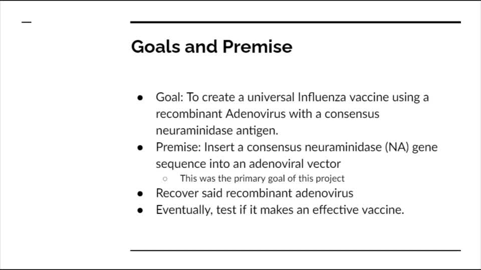 Universal Influenza Vaccine Via Consensus Designed Neuraminidase in an Adenoviral Vector