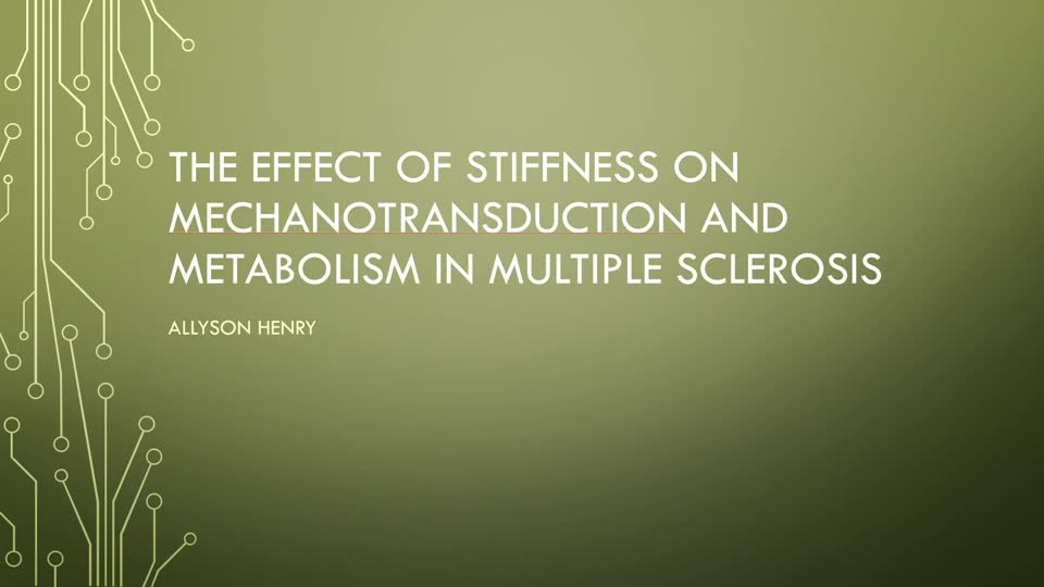 The Effect of Stiffness on Mechanotransduction and Metabolism in Multiple Sclerosis