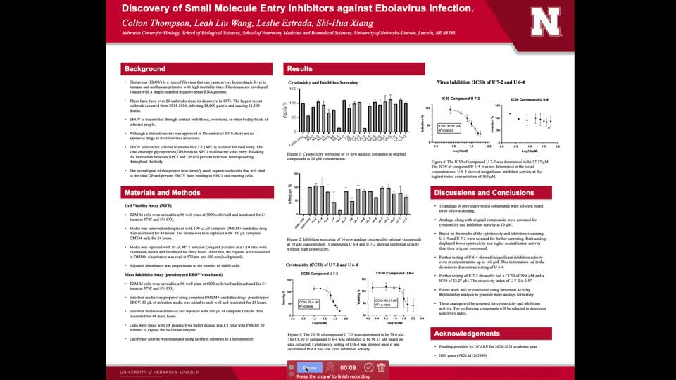 Discovery of Small Molecule Entry Inhibitors against Ebolavirus Infection