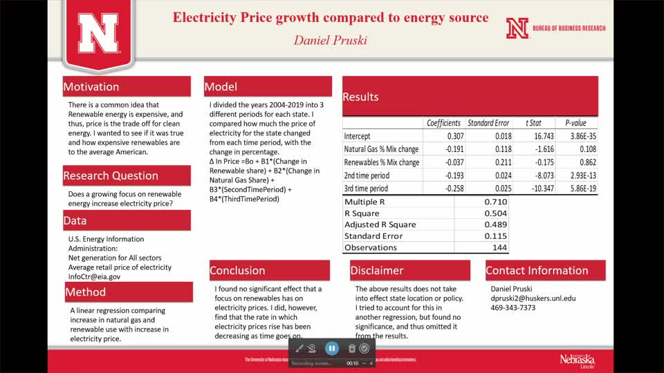 Electricity Price Growth Compared to Energy Source