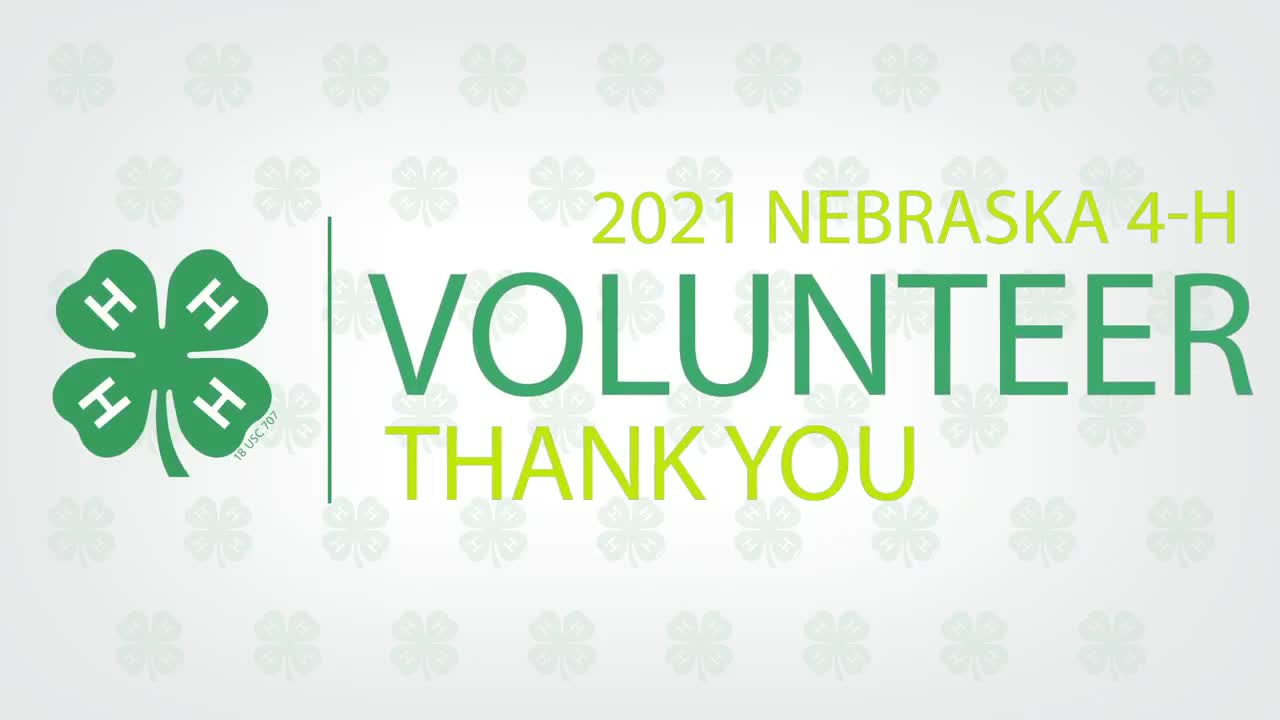 2021 Nebraska 4-H Volunteer Thank You 