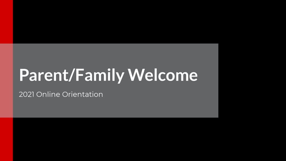 Parent/Family Welcome