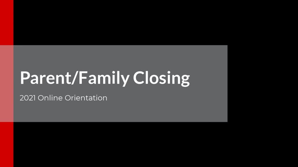 Parent/Family Closing