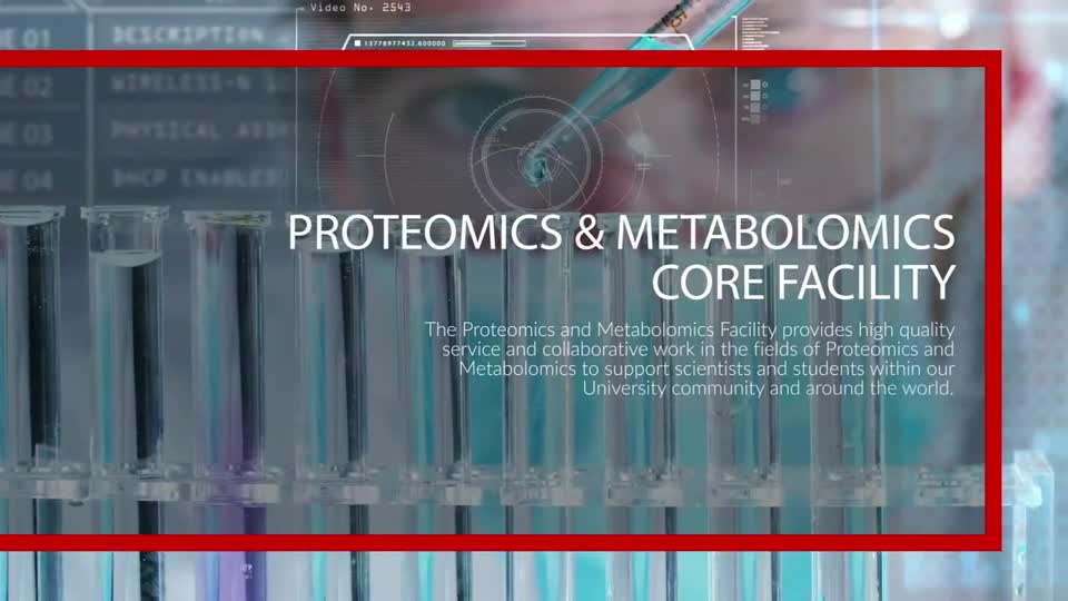 Proteomics and Metabolomics Core Virtual Tour Video
