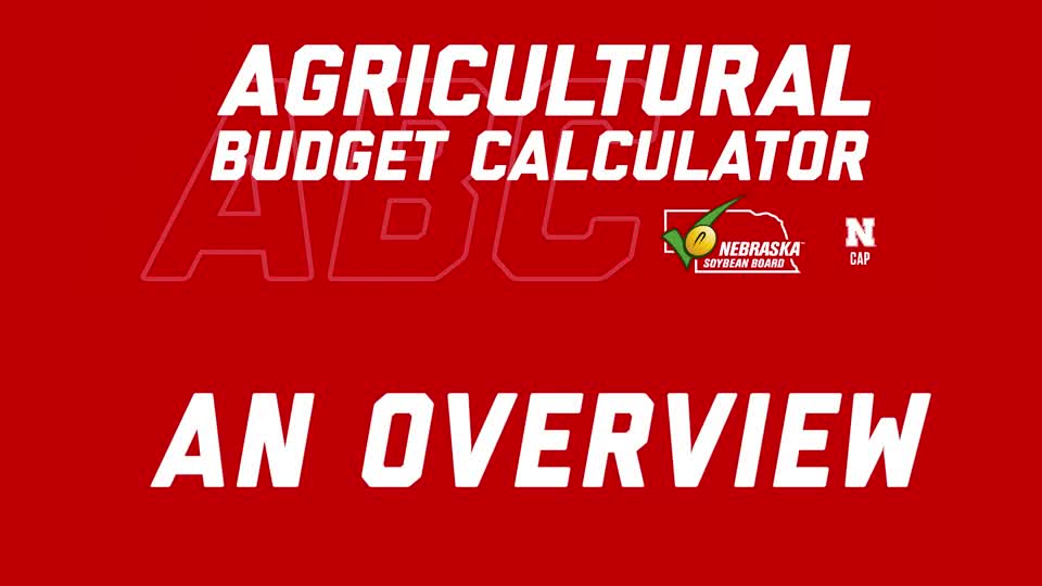 Agricultural Budget Calculator - Overview (Updated July 2021))
