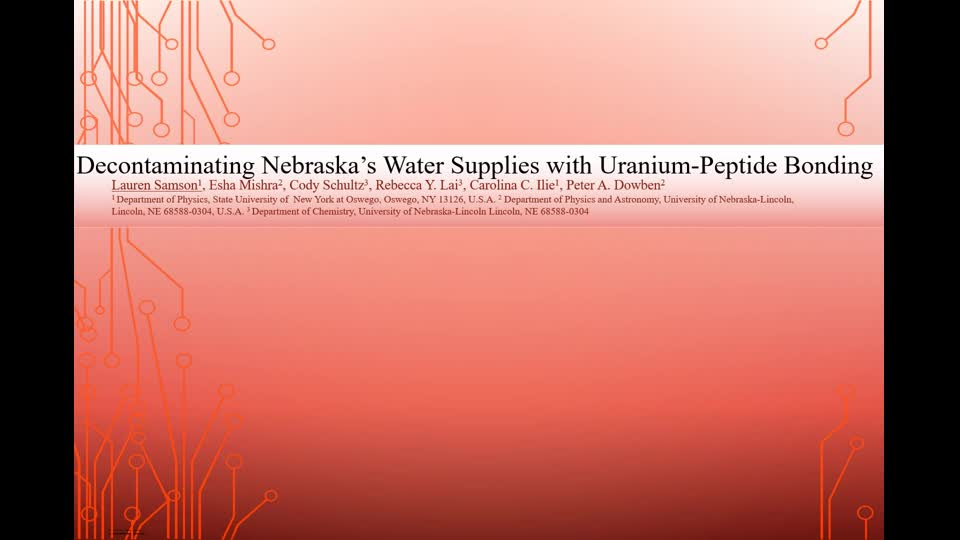 Decontaminating Nebraska's Water Supplies with Uranium-peptide Bonding