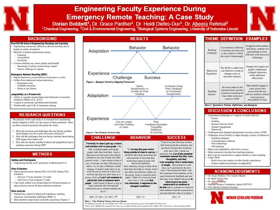 Engineering Faculty Experience During Emergency Remote Teaching: A Case Study