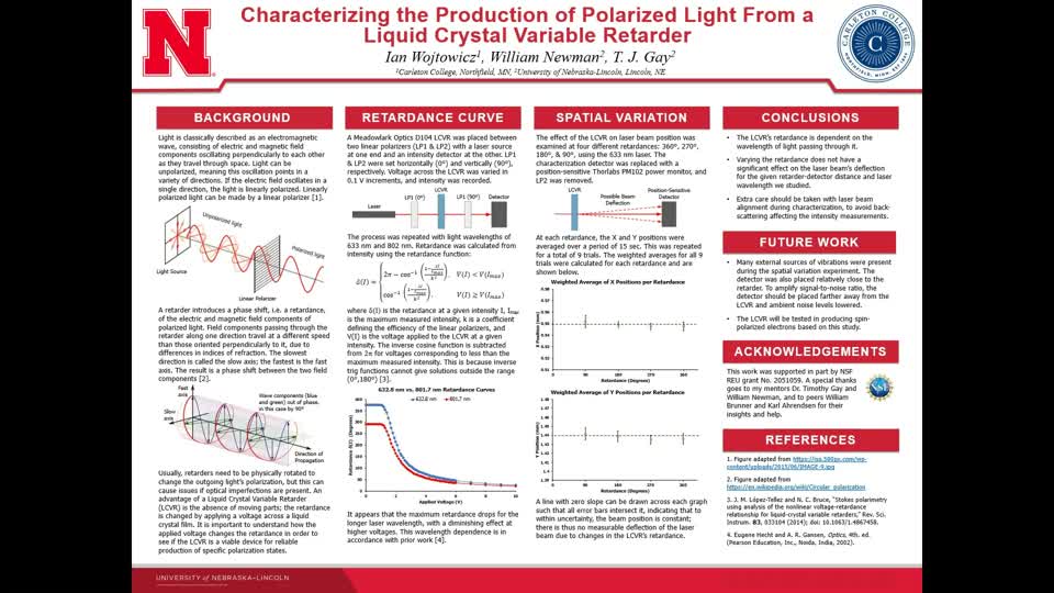 Characterizing the Production of Polarized Light From a Liquid Crystal Variable Retarder