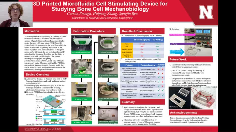 3D Printed Microfluidic Cell Stimulating Device for Studying Bone Cell Mechanobiology