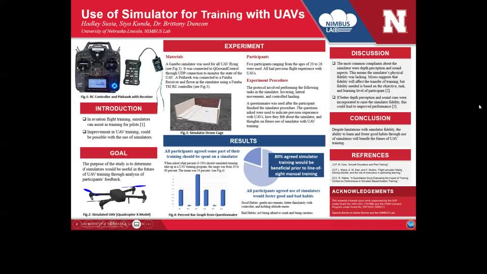Use of Simulator for Training with UAVs  