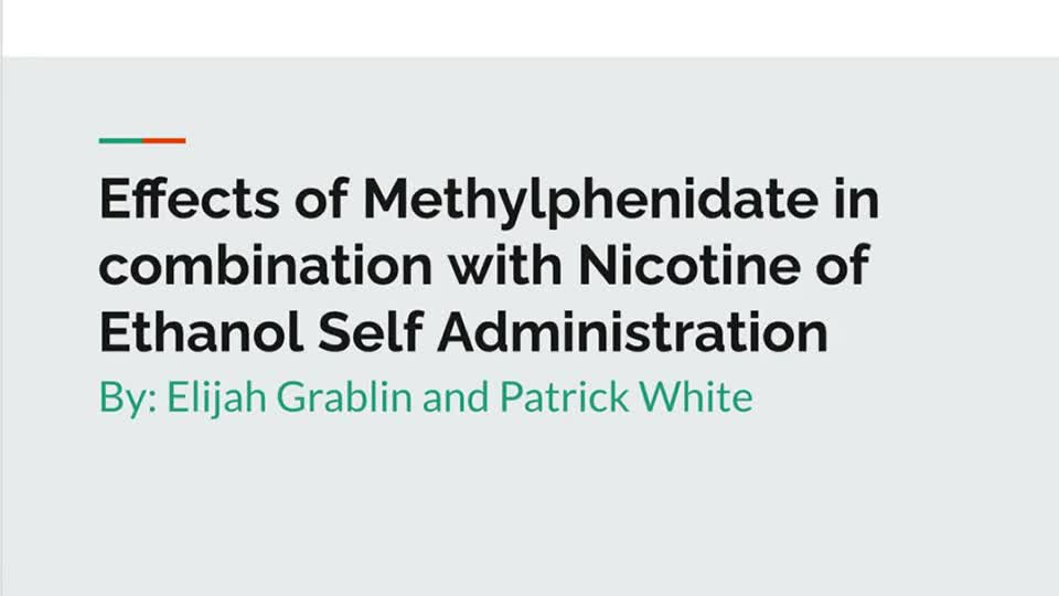 Effects of Methylphenidate in combination with Nicotine of Ethanol Self Administration