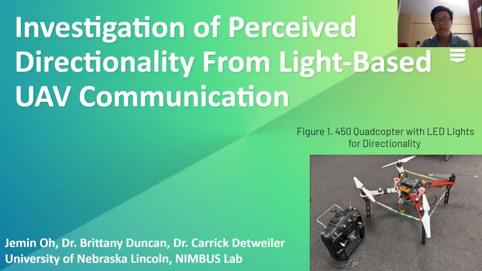 Investigation of Perceived Directionality From Light-Based UAV Communication