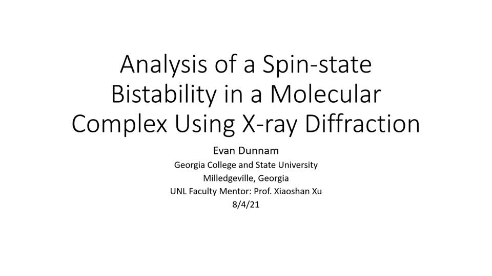 Analysis of Tunable Spin-State Bistability Data