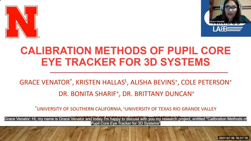 Calibration Methods of Pupil Core Eye Tracker for 3D Systems