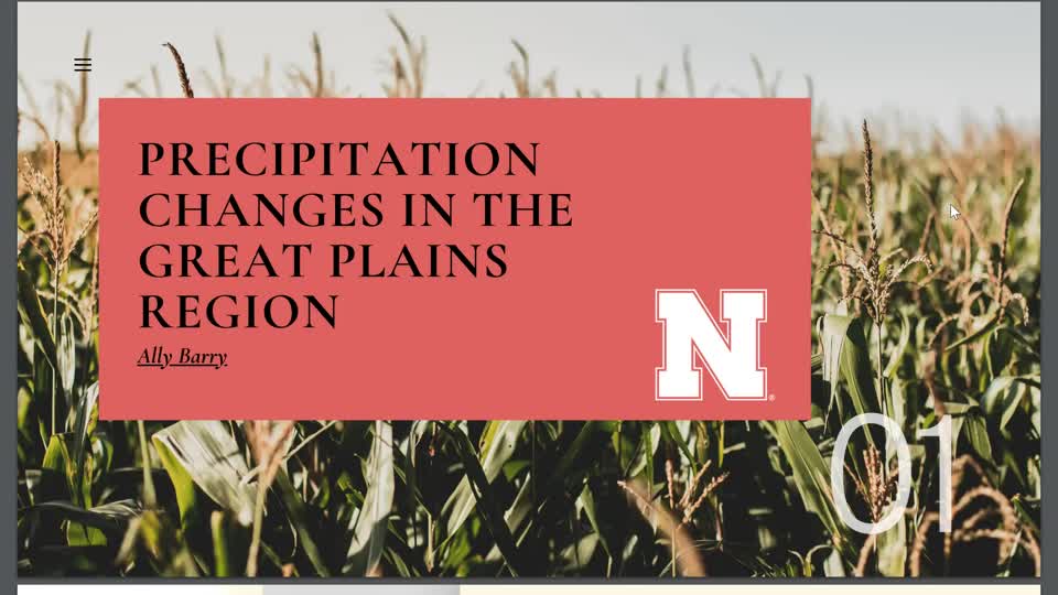 Precipitation Changes in The Great Plains Region