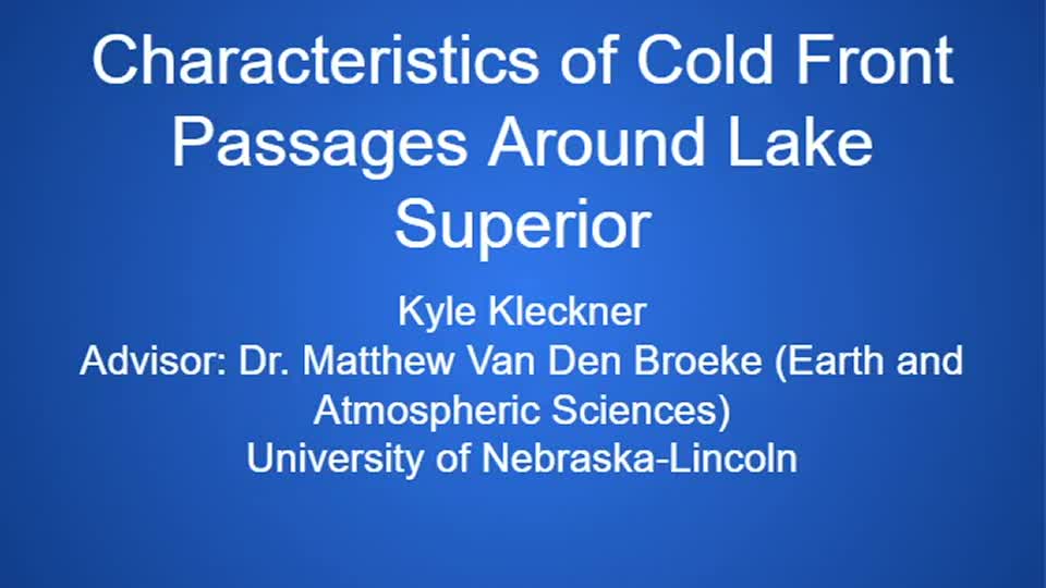 Characteristics of Cold Front Passages Around Lake Superior
