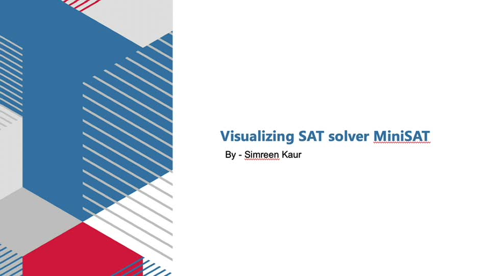 Visualisation of SAT solver MiniSAT