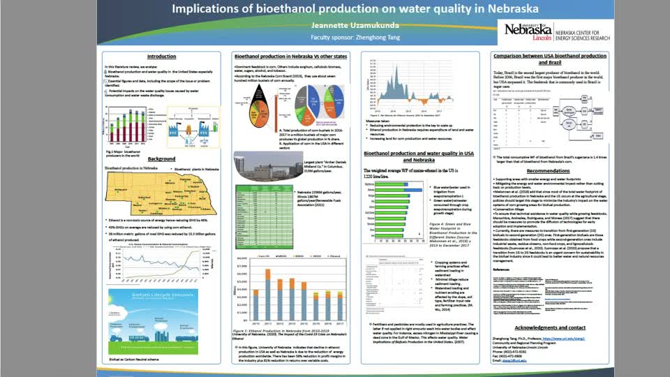 Implications of bioethanol production on water quality in Nebraska