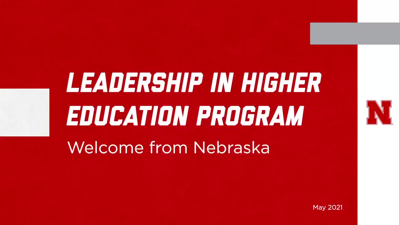 Welcome to the Leadership in Higher Education Program